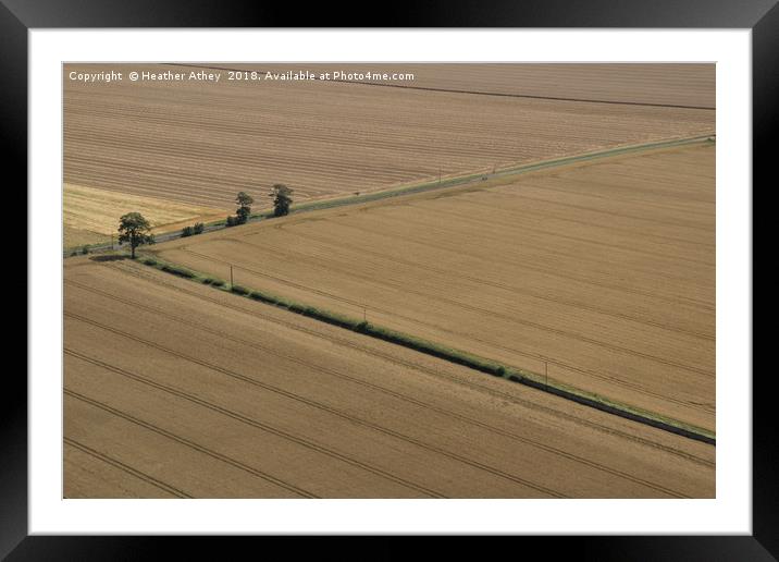 Arable Landscape Framed Mounted Print by Heather Athey