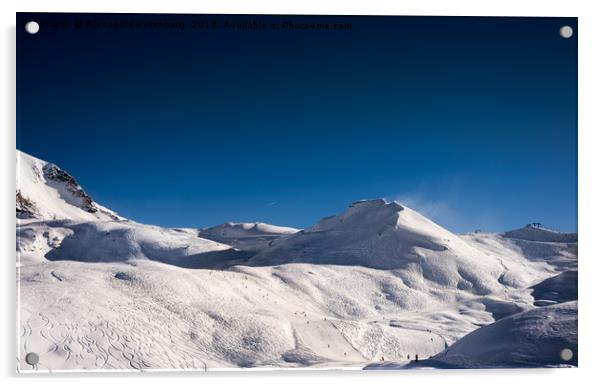 Ski resort panorama Acrylic by Alexandre Rotenberg
