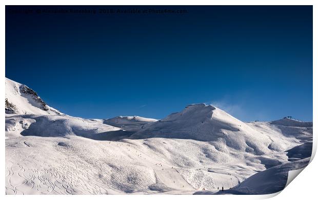 Ski resort panorama Print by Alexandre Rotenberg
