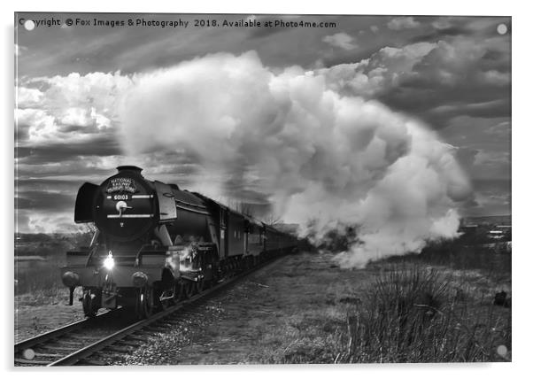 The flying scotsman locomotive Acrylic by Derrick Fox Lomax