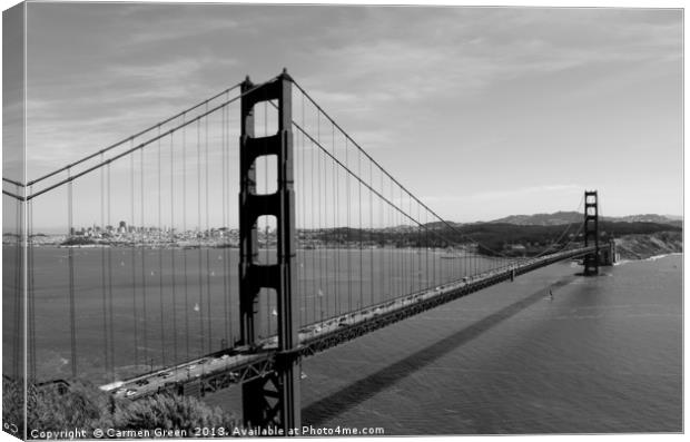 Golden Gate Bridge, San Francisco Canvas Print by Carmen Green