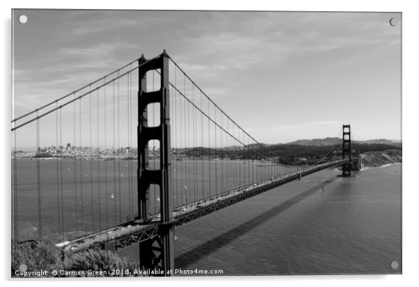Golden Gate Bridge, San Francisco Acrylic by Carmen Green