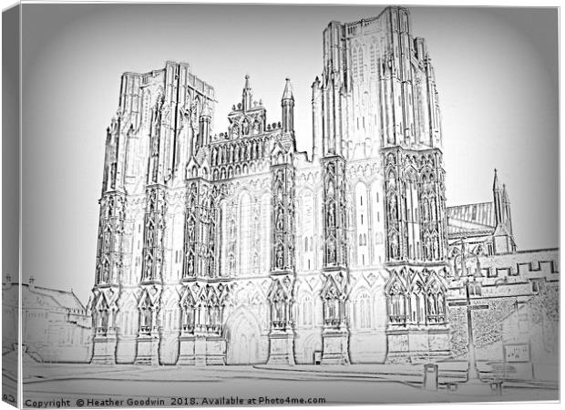 Wells Cathedral Canvas Print by Heather Goodwin