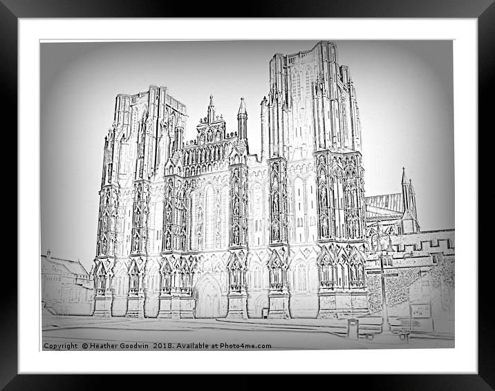 Wells Cathedral Framed Mounted Print by Heather Goodwin