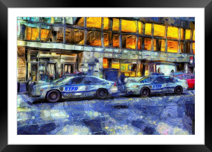 NYPD Art Framed Mounted Print by David Pyatt