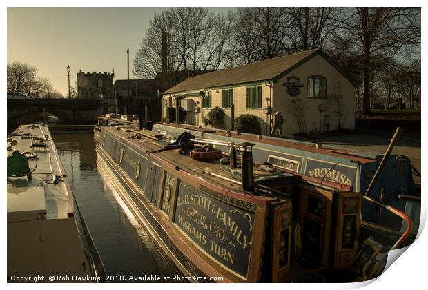 Golden Barges of Stratford  Print by Rob Hawkins