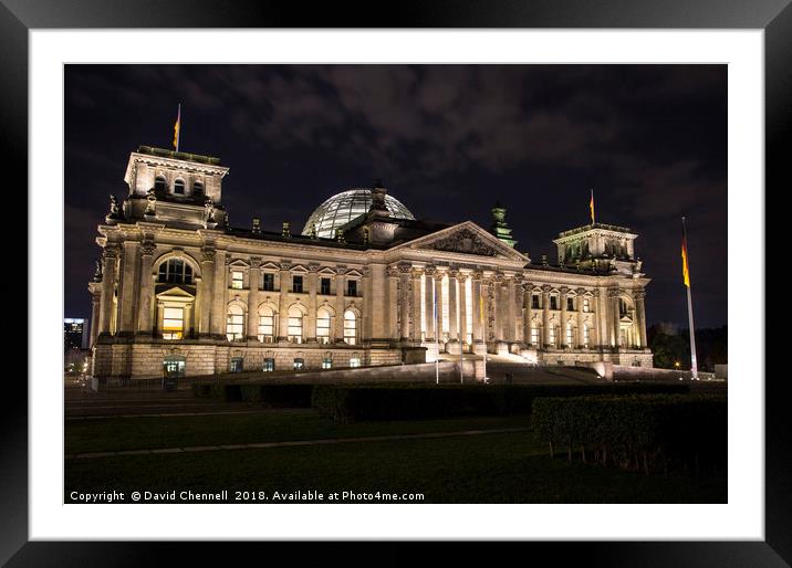 Reichstag German Parliament  Framed Mounted Print by David Chennell