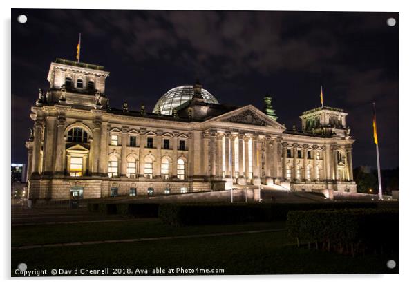 Reichstag German Parliament  Acrylic by David Chennell