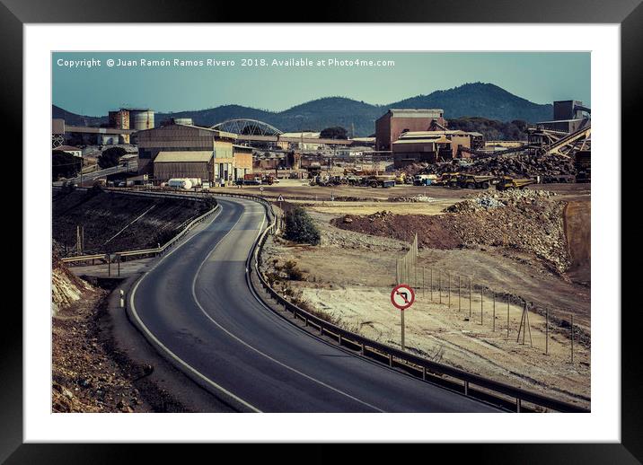 Road between mines Framed Mounted Print by Juan Ramón Ramos Rivero