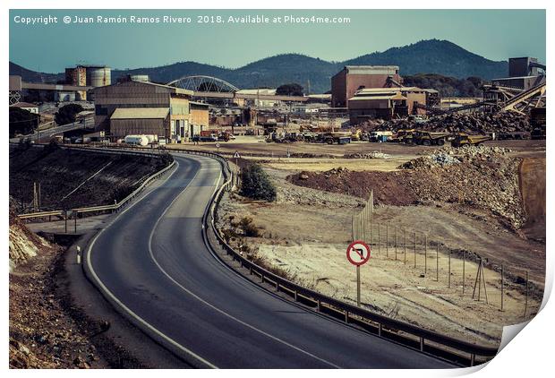 Road between mines Print by Juan Ramón Ramos Rivero