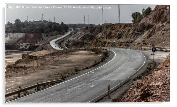 Road between mines Acrylic by Juan Ramón Ramos Rivero