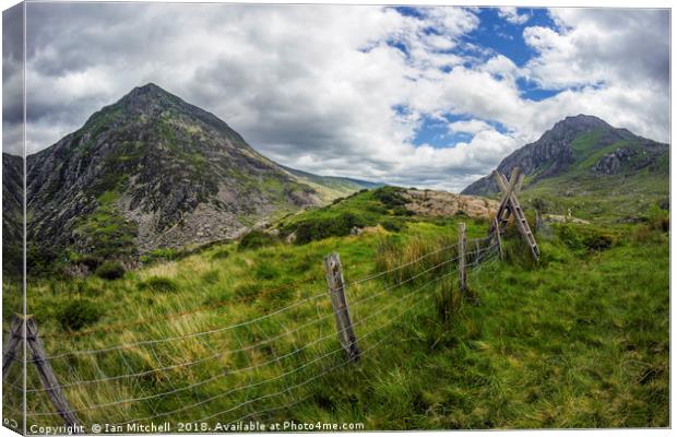 Tryfan and Pen Yr Olwen Canvas Print by Ian Mitchell