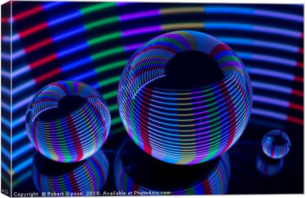 Abstract art Spiral Lights in the crystal ball Canvas Print by Robert Gipson