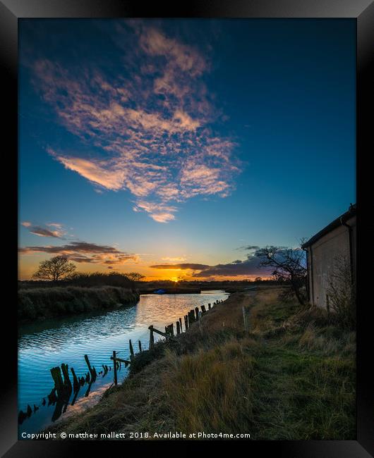 January 2018 Beaumont Quay Sunset Framed Print by matthew  mallett