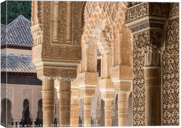 Nasrid Palace, Alhambra Canvas Print by Carolyn Eaton