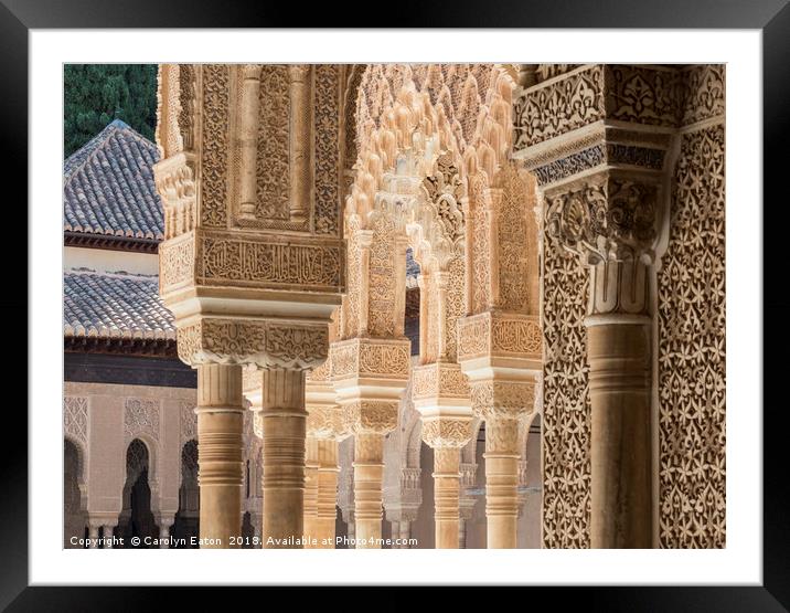 Nasrid Palace, Alhambra Framed Mounted Print by Carolyn Eaton