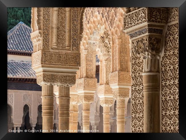 Nasrid Palace, Alhambra Framed Print by Carolyn Eaton