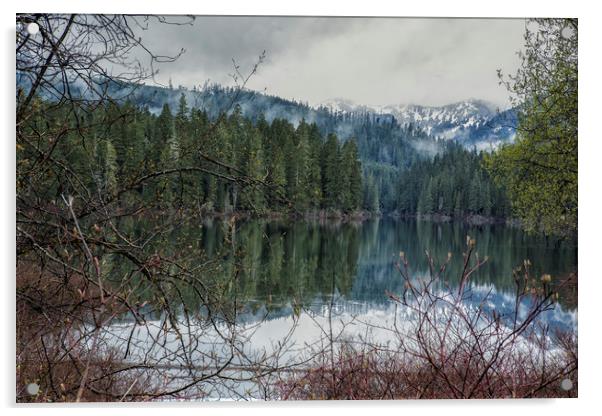 Fish Lake on a Spring Evening Acrylic by Belinda Greb