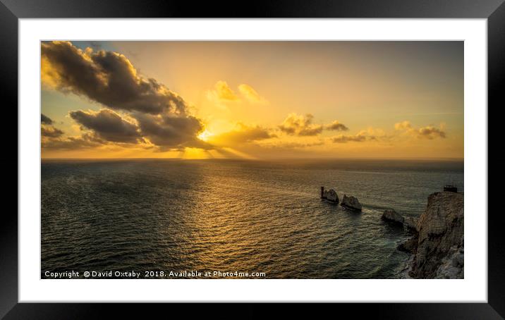 Sunset over The Needles Framed Mounted Print by David Oxtaby  ARPS