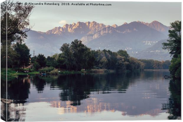 River Adda in northern Italy Canvas Print by Alexandre Rotenberg