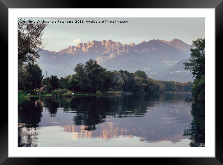 River Adda in northern Italy Framed Mounted Print by Alexandre Rotenberg