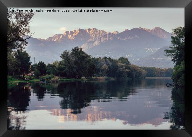 River Adda in northern Italy Framed Print by Alexandre Rotenberg