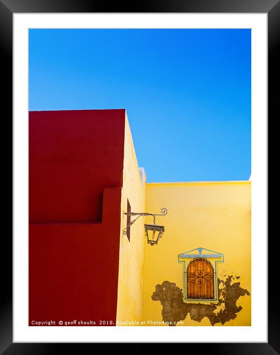 In the Medina, El Jadida, Morocco Framed Mounted Print by geoff shoults