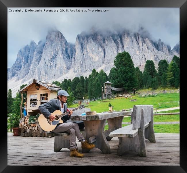 Music in the Italian Dolomites Framed Print by Alexandre Rotenberg
