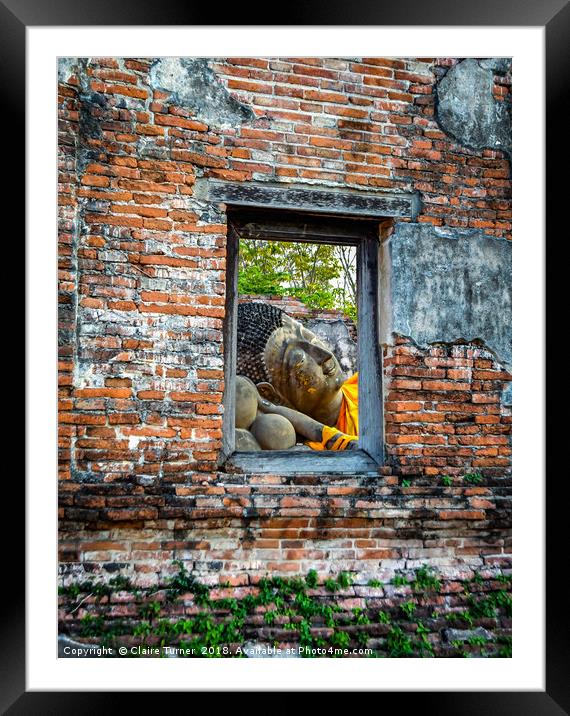 Window to buddha Framed Mounted Print by Claire Turner