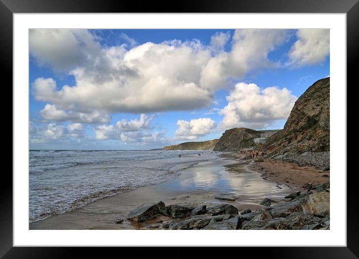 Watergate Bay Framed Mounted Print by steven clifton