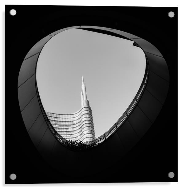 Modern skyscraper frame Acrylic by Alexandre Rotenberg
