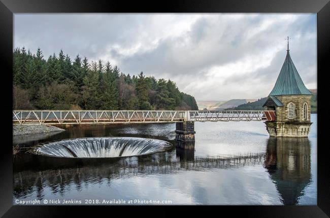 Pontsticill Reservoir and Outflow Brecon Beacons Framed Print by Nick Jenkins