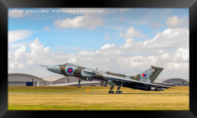 Avro Vulcan XH558 'The Spirit Of Great Britain' Framed Print by Steve Liptrot