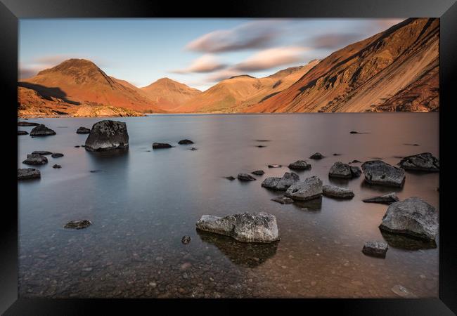 Wastwater at Sunset Framed Print by Tony Keogh