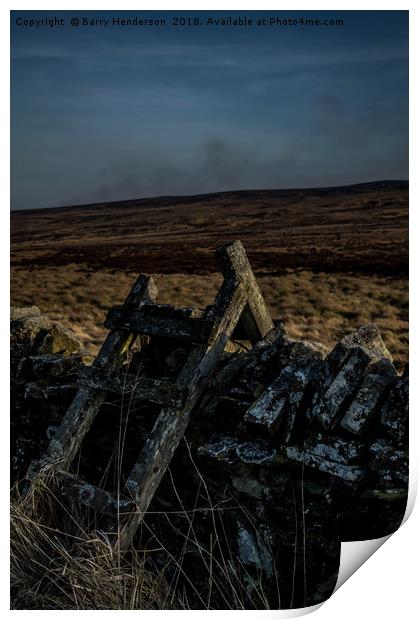 The Wooden Stile Print by Barry Henderson