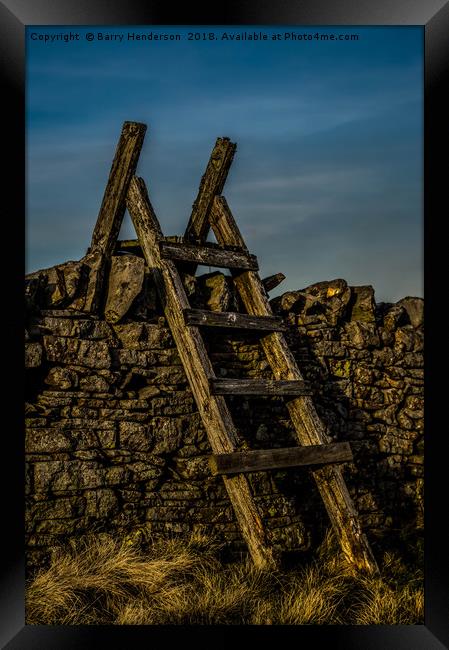 The Wooden Stile Framed Print by Barry Henderson