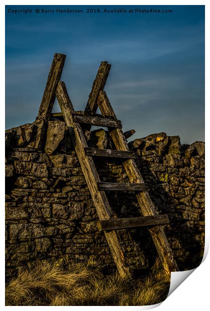 The Wooden Stile Print by Barry Henderson