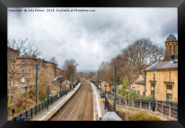 Saltaire Train Station Framed Print by Juha Remes