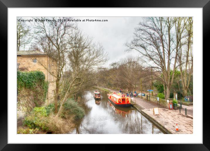 Saltaire Canals Framed Mounted Print by Juha Remes