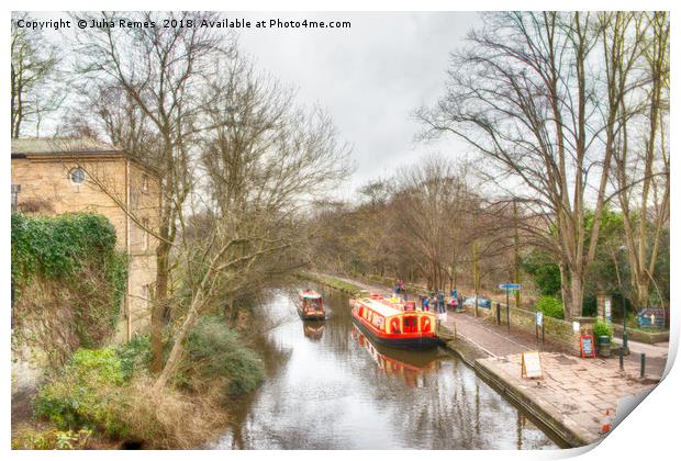 Saltaire Canals Print by Juha Remes