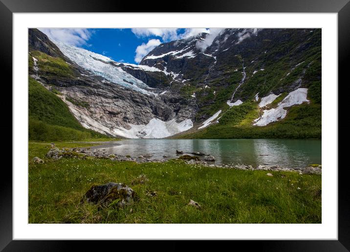 Boyabreen Glacier Framed Mounted Print by Thomas Schaeffer