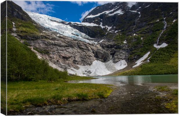 Boyabreen Glacier Canvas Print by Thomas Schaeffer