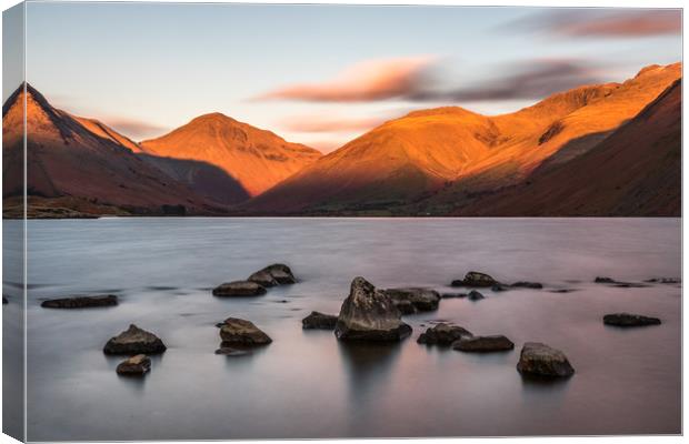 Wastwater at Sunset Canvas Print by Tony Keogh