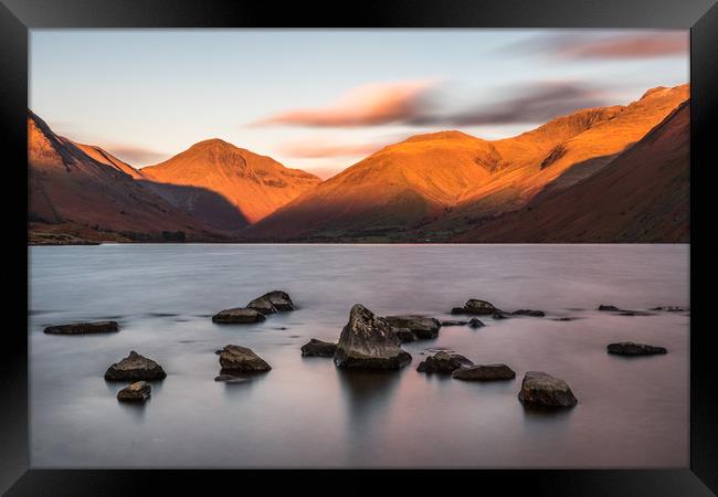 Wastwater at Sunset Framed Print by Tony Keogh