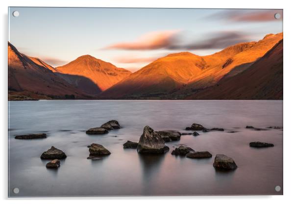 Wastwater at Sunset Acrylic by Tony Keogh
