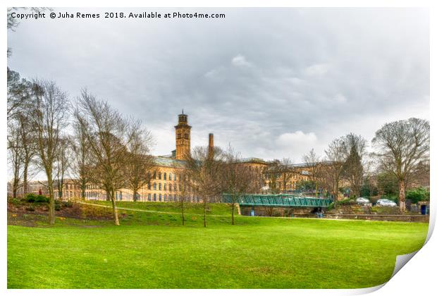 Saltaire Fields Print by Juha Remes