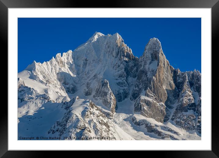 Chamonix | View from Plan Praz Framed Mounted Print by Chris Warham