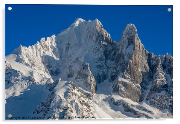 Chamonix | View from Plan Praz Acrylic by Chris Warham