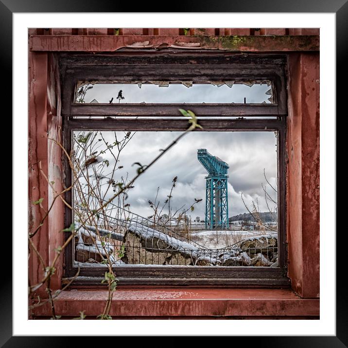 Titan Crane Through the Ruin Framed Mounted Print by Antony McAulay
