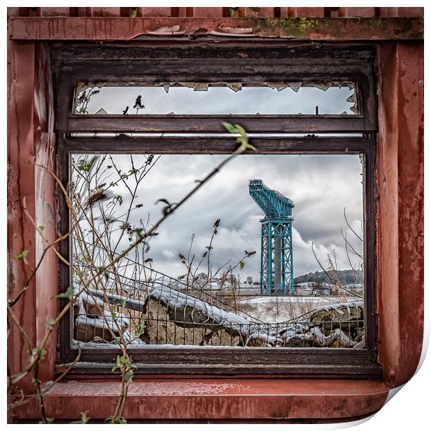 Titan Crane Through the Ruin Print by Antony McAulay